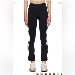 splits59 black jogger leggings with stripes on the side